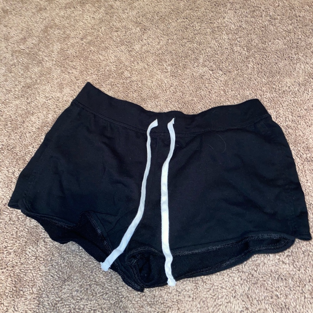 Black cotton shorts